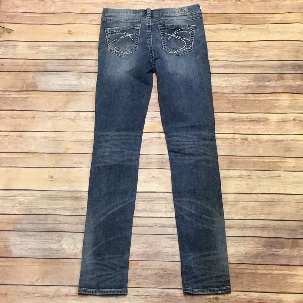 Silver Distressed Pixie Jeans - image 2